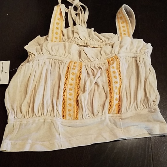 Free People Tops - 1 hr flash SALe RARE Free People marigold boho crop